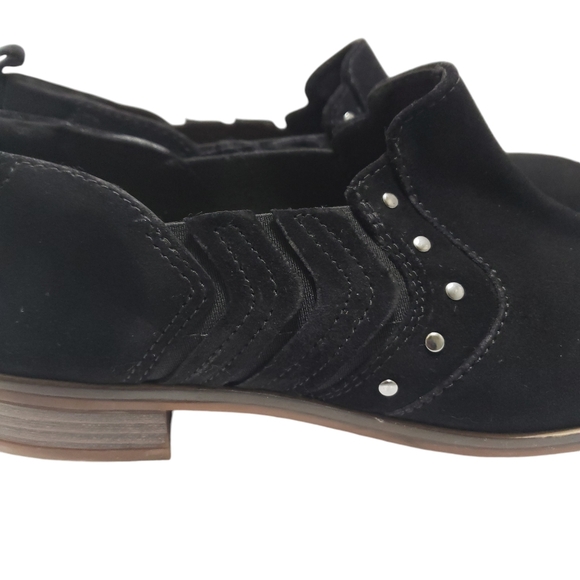 Clarks Womens Trish Bell Suede Studded Slip On Heel Booties Shoes Sz 10M - Picture 12 of 13